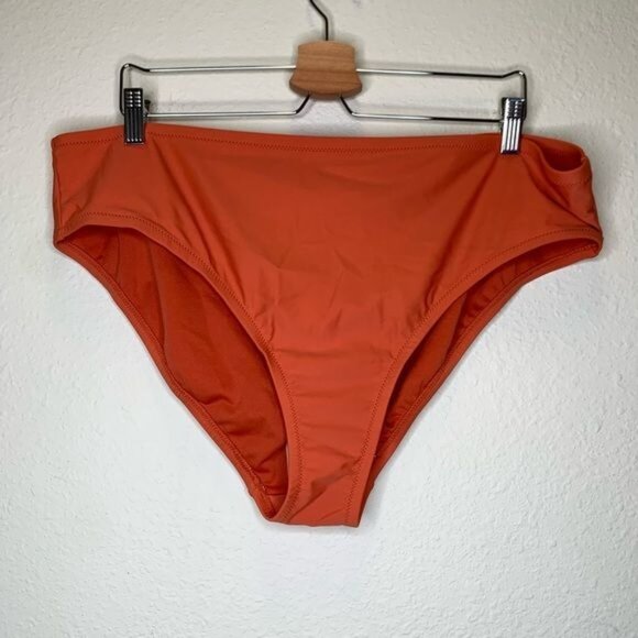 Kona Sol high coverage hipster bikini swimsuit bottom in rust red size 20/22 - Picture 3 of 9